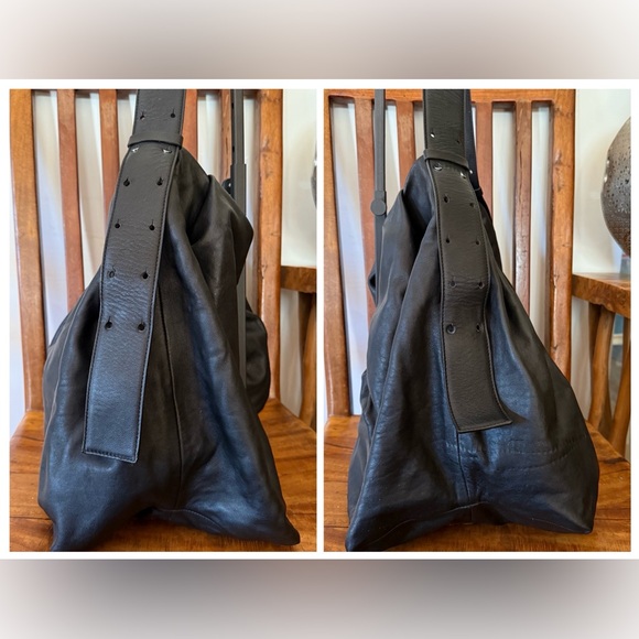 COS Black Leather Oversized Slouch Shoulder Bag - Picture 4 of 9